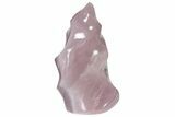 Tall, Polished Rose Quartz Flame - Madagascar #212402-1